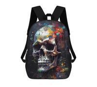 sinyumoney Skull Head 1 Sac À Dos Pour Garçons Et Adolescents, Sacs À Dos Pour Filles, Sacs À Dos Pour Tout-petits, Sacs À Livres Pour L'école Primaire Et Le Collège 17inch