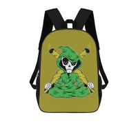 sinyumoney Skull in Cannabis Hoodie Sac À Dos, Cartable Imprimé En 3D, Sac À Goûter, Sac À Dos De Voyage, Sac À Dos Entre Amis, Sac À Dos Scolaire Pour Filles Et Garçons 17inch