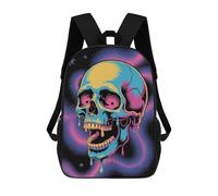 sinyumoney Skull in Space Sacs À Dos Scolaires Pour Enfants, Sac D'école Imprimé En 3D Pour Garçons, Élèves Du Primaire Et Du Collège 17inch
