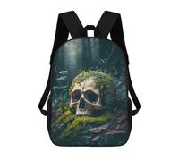 sinyumoney Skull in The Forest -1 Sac À Dos Scolaire Pour Filles Et Garçons, Grande Capacité, Léger, Pour Enfants Et Étudiants 17inch