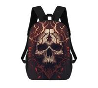 sinyumoney Skull with Antlers Artwork Sacs À Dos Pour Enfants, Sac D'école Imprimé En 3D, Cartable Pour Enfants, Sac De Voyage, Sac À Dos Garçon Fille, Sac D'école Pour Enfants 17inch