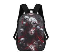 sinyumoney Skulls And Red Veins Sac À Dos Enfant, Sac D'école, Sac À Dos Imprimé 3D Avec Motif De Dessin Animé, Grande Capacité, Pour Garçons Et Filles 17inch