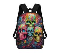 sinyumoney Skulls Artwork Sac À Dos Scolaire Imprimé En 3D, Sac À Dos Tendance Pour Enfants, Sac À Dos Pour Garçons, Élèves Du Collège 17inch