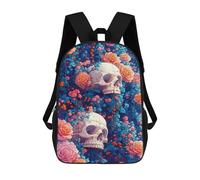 sinyumoney Skulls & Roses Sacs À Dos, Sac À Dos Enfant, Sac D'école, Sac À Dos De Voyage Imprimé En 3D, Accessoire De Mode, Sac À Dos Imperméable Pour Enfants 17inch