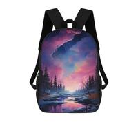 sinyumoney Sky Above The River Sacs À Dos Scolaires Pour Enfants, Sac D'école Imprimé En 3D Pour Garçons, Élèves Du Primaire Et Du Collège 17inch