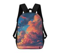 sinyumoney Sky on Fire Dramatic Sunset Clouds Sacs À Dos Pour Enfants, Cartables 3D Personnalisés Pour Garçons Et Filles, Grands Sacs À Dos Scolaires Décontractés 17inch