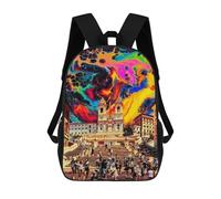 sinyumoney Sky Over Famous Steps Sac À Dos Scolaire Imprimé En 3D Pour Garçons Et Filles, Sac À Dos Pour Enfants, Sac De Voyage 17inch