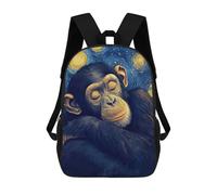 sinyumoney Sleeping Chimpanzee in Starry Night Style Sacs À Dos Pour Enfants, Cartables, Sacs À Dos Scolaires Imprimés En 3D, Sacs À Dos De Voyage Tendance Pour Enfants (primaire, Collège) 17inch