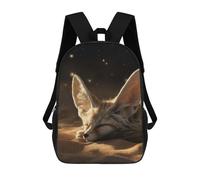 sinyumoney Sleeping Fennec Fox in The Desert Sac À Dos Enfant, Sac À Dos Anime, Grand Sac À Dos Enfant, Sac À Dos Imprimé En 3D Pour Enfants, Cartable, Cartable Pour Garçons Et Filles 17inch