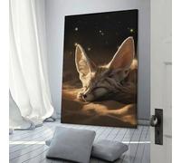 sinyumoney Sleeping Fennec Fox in The Desert Tableau Sur Toile, Décoration Murale Pour Chambre D'adolescent, Image Pour Le Mur 08x12inch(20x30cm)