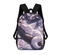 sinyumoney Sleeping Fennec Fox Sac À Dos Pour Garçons Et Adolescents, Sacs À Dos Pour Filles, Sacs À Dos Pour Tout-petits, Sacs À Livres Pour L'école Primaire Et Le Collège 17inch
