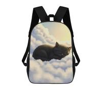 sinyumoney Sleeping Kitten on Clouds Sacs À Dos Pour Enfants, Sac D'école Imprimé En 3D, Cartable Pour Enfants, Sac De Voyage, Sac À Dos Garçon Fille, Sac D'école Pour Enfants 17inch