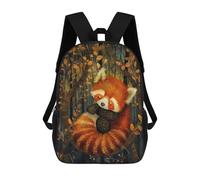 sinyumoney Sleeping Red Panda Sac À Dos Enfant Fille 3D, Sac D'école, Sac À Dos Pour Tout-petits, Sac À Dos Décontracté, Sac À Livres Tendance 17inch