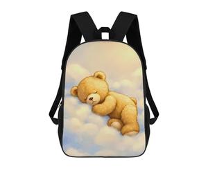 sinyumoney Sleeping Teddy Bear on Clouds Sacs À Dos Scolaires Pour Enfants, Sac D'école Imprimé En 3D Pour Garçons, Élèves Du Primaire Et Du Collège 17inch