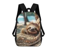 sinyumoney Sloth in A Hammock Sac À Dos, Cartable Imprimé En 3D, Sac À Goûter, Sac À Dos De Voyage, Sac À Dos Entre Amis, Sac À Dos Scolaire Pour Filles Et Garçons 17inch