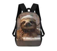 sinyumoney Sloth in Bathtub with Bubbles Sacs À Dos Pour Enfants 17inch Sac À Dos Scolaire, Sac D'école Imprimé En 3D Pour Garçons, Élèves Du Primaire Et Du Collège