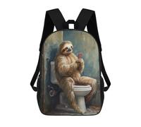 sinyumoney Sloth Mobile Phone Toilet Sacs À Dos Pour Enfants, Sac À Dos Scolaire, Sac À Dos Imprimé En 3D Pour Enfants, Sac À Dos De Voyage, Sac À Livres, Sac D'école Pour Enfants 17inch