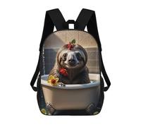 sinyumoney Sloth on Bathroom Sac À Dos Scolaire Imprimé En 3D Pour Garçons Et Filles, Sac À Dos Pour Ordinateur Portable Pour Enfants/étudiants/adultes 17inch