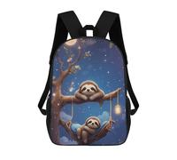 sinyumoney Sloths in Moonlit Tree Sac À Dos Enfant, Sac D'école, Sac À Dos Imprimé 3D Avec Motif De Dessin Animé, Grande Capacité, Pour Garçons Et Filles 17inch
