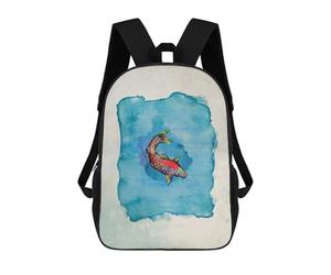 sinyumoney Small Fish Small Pond Sacs À Dos Pour Enfants, Sac À Dos Scolaire Imprimé En 3D Pour Enfants, Sac À Dos De Voyage, Sac À Livres Pour Enfants 17inch Sac D'école