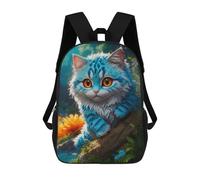 sinyumoney Smiling Cat on The Rocks Sac À Dos Pour Enfants, Impression 3D, Sac D'école Pour Garçons Et Filles, Sac À Dos Tendance Et Décontracté Pour Écoliers 17inch