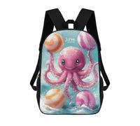sinyumoney Smiling Octopus Just Keep Swimming Sac À Dos Scolaire Enfant Tendance Et Décontracté, Sac À Dos Imprimé En 3D Pour Garçon, Grand Sac À Dos 17inch