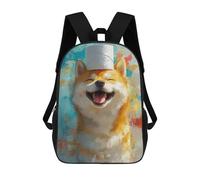 sinyumoney Smiling Shiba Inu with Toilet Paper Hat Sac À Dos Scolaire Pour Adolescents, Imprimé En 3D, Ajustable, À Poches Tendance, Pour Enfants, Garçons, Filles, Étudiants Et Adolescents 17inch