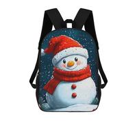 sinyumoney Smiling Snowman Winter Sac À Dos Enfant, Cartable Imprimé En 3D Pour Garçons Et Adolescents 17inch
