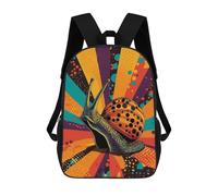 sinyumoney Snail Pop Art Rainbow Snail Funky Garden Creature Sac À Dos Enfant Fille 3D, Sac D'école, Sac À Dos Pour Tout-petits, Sac À Dos Décontracté, Sac À Livres Tendance 17inch