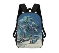 sinyumoney Snow at Ueno Sac À Dos Pour Enfants, Impression 3D, Sac D'école Pour Garçons Et Filles, Sac À Dos Tendance Et Décontracté Pour Écoliers 17inch