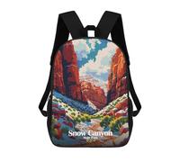 sinyumoney Snow Canyon State Park Illustration Sac À Dos Scolaire Pour Filles Et Garçons, Grande Capacité, Léger, Pour Enfants Et Étudiants 17inch