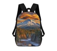 sinyumoney Snow-Capped Mountain Sunset Sac À Dos Scolaire Pour Enfants, Imprimé En 3D, Pour Garçons, Élèves Du Primaire Et Du Collège 17inch