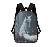 sinyumoney Snow Fox in Winter Storm Sacs À Dos Scolaires Pour Garçons Et Filles, Sacs À Dos Décontractés Pour Le Sport, Sacs À Dos De Grande Capacité Pour L'école Primaire 17inch