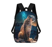 sinyumoney Snow Leopard Majesty -2 Sac À Dos Scolaire Enfant Tendance Et Décontracté, Sac À Dos Imprimé En 3D Pour Garçon, Grand Sac À Dos 17inch