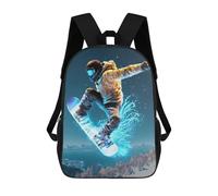sinyumoney Snowboarder in Action -7 Sac À Dos Scolaire Pour Enfants, Imprimé En 3D, Tendance Et Décontracté, Pour Garçons, Élèves Du Primaire Et Du Collège 17inch