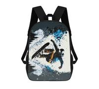 sinyumoney Snowboarder in Action -9 Sacs À Dos Pour Enfants, Cartables 3D Personnalisés Pour Garçons Et Filles, Grands Sacs À Dos Scolaires Décontractés 17inch