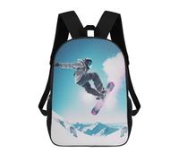sinyumoney Snowboarder in Action Sac À Dos Scolaire Pour Enfants, Imprimé En 3D, Sac À Dos Tendance Pour Garçons, Élèves Du Primaire Et Du Collège 17inch