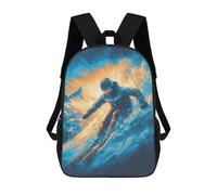 sinyumoney Snowboarder in Action Sacs À Dos Imprimés En 3D Pour Enfants 17inch Sacs À Dos Tendance Et Décontractés Pour La Journée, Sacs De Voyage, Sacs À Dos D'extérieur Pour Garçons Et Filles