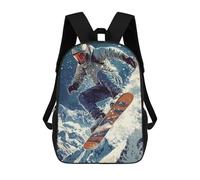 sinyumoney Snowboarder in Flight Sac À Dos, Cartable Imprimé En 3D, Sac À Goûter, Sac À Dos De Voyage, Sac À Dos Entre Amis, Sac À Dos Scolaire Pour Filles Et Garçons 17inch