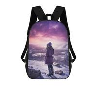 sinyumoney Snowy Mountain Landscape Sac À Dos Enfant, Sac D'école, Sac À Dos Imprimé 3D Avec Motif De Dessin Animé, Grande Capacité, Pour Garçons Et Filles 17inch