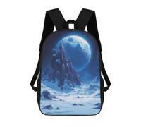 sinyumoney Snowy Mountain Landscape Sac À Dos Scolaire Imprimé En 3D, Sac À Dos Tendance Pour Enfants, Sac À Dos Pour Garçons, Élèves Du Collège 17inch
