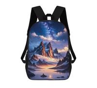 sinyumoney Snowy Mountain Landscape Sac À Dos Scolaire, Sac À Dos Pour Garçons Et Adolescents, Cadeau, Sac À Dos Imprimé En 3D, Sac À Dos Scolaire, Sac À Livres 17inch
