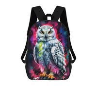 sinyumoney Snowy Owl Watercolor Art Sacs À Dos Pour Enfants, Sac À Dos Scolaire, Sac À Dos Imprimé En 3D Pour Enfants, Sac À Dos De Voyage, Sac À Livres, Sac D'école Pour Enfants 17inch