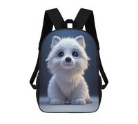sinyumoney Snowy Wolf Pup Sacs À Dos Scolaires Pour Enfants, Sac D'école Imprimé En 3D Pour Garçons, Élèves Du Primaire Et Du Collège 17inch