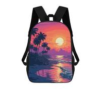 sinyumoney SoCal Sunset Pixel Art Sacs À Dos Pour Enfants, Sac À Dos Scolaire, Sac À Dos Imprimé En 3D Pour Enfants, Sac À Dos De Voyage, Sac À Livres, Sac D'école Pour Enfants 17inch