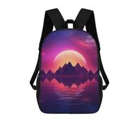sinyumoney Sonic Sunset Serenade Sac À Dos Scolaire Pour Enfants 17 Pouces, Sac À Dos Décontracté Pour Les Voyages, Grand Sac À Dos De Jour Pour Garçons Et Filles 17inch