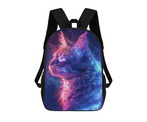 sinyumoney Space Animal Cat Sacs À Dos Scolaires Pour Enfants, Sac D'école Imprimé En 3D Pour Garçons, Élèves Du Primaire Et Du Collège 17inch