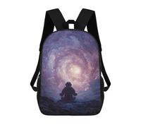 sinyumoney Space Astronaut Meditation Sac À Dos Imprimé En 3D, Sac D'école Décontracté Et Tendance Pour Enfants, Sac D'école Pour Garçons, Collégiens 17inch