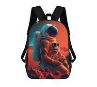 sinyumoney Space Astronaut on Mars Sac À Dos Scolaire Pour Enfants Imprimé En 3D, Idéal Pour Les Voyages Et Les Livres 17inch