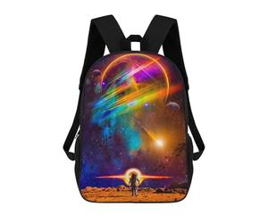 sinyumoney Space Astronaut Rainbow Planet Sac À Dos En Peluche À Motif Dessin Animé, Sac À Dos 3D Pour Enfants, Idée Cadeau D'anniversaire Pour Garçons Et Filles 17inch